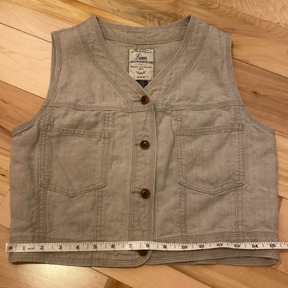 Vintage Gap Linen  Vest reconstructed - Picture 5 of 10